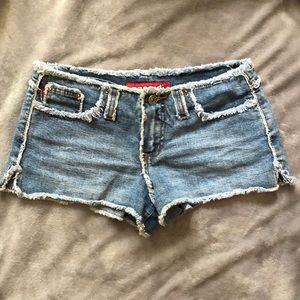 Distressed Denim Shorts